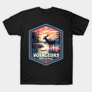 Voyageurs National Park Vintage WPA Style Outdoor Badge T-Shirt